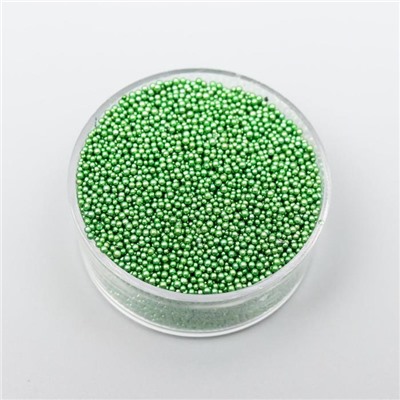 Микробисер стекло "Зелёный цвет" МИКС 1 баночка=10 гр=1 набор