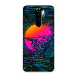 Силиконовый чехол Абстракция с розовым шаром на Xiaomi Redmi Note 8 Pro