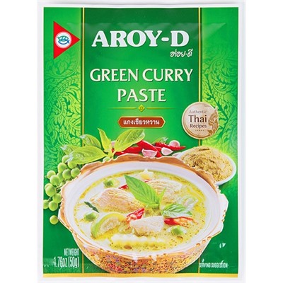 Паста Карри зелёная Green Curry Paste Aroy-D 50 гр.