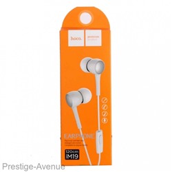 Наушники Hoco M19 Drumbeat Universal Earphone with mic (1.2 м) с микрофоном White Белые