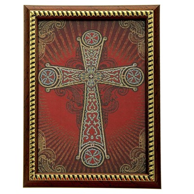 Икона в рамке "Корсунский крест", гобелен