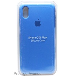 Силиконовый чехол для iPhone XS Max ярко голубой