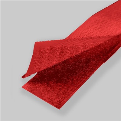 Липучка, 20 мм × 25 см, цвет красный
