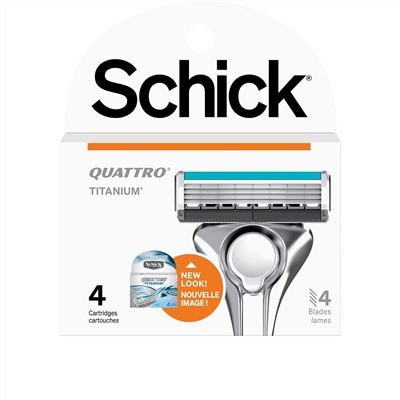 Кассеты для бритвы SCHICK QUATTRO Titanium (4шт)