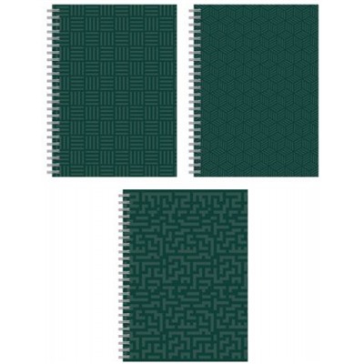 Записная книжка на спирали А6 60л клетка "Зеленый" 14656/3 Academy style