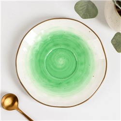 Блюдце Доляна «Космос», d=16 см, цвет зелёный