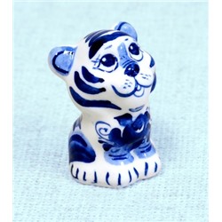 Тигр Джек, гжель синяя