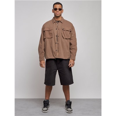 Джинсовая куртка мужская коричневого цвета 12770K
