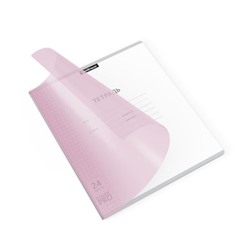 Тетрадь  24л клетка с пластиковой обложкой 56377 Классика CoverPrо Pastel розовая ErichKrause