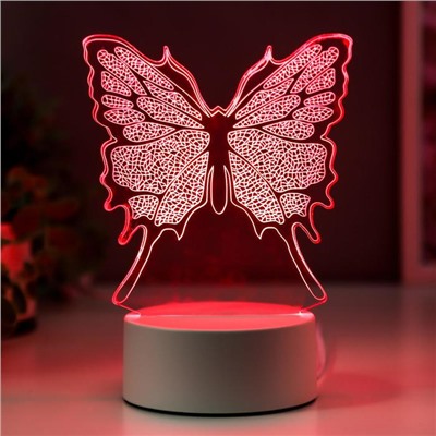 Светильник "Бабочка" LED RGB от сети 9,5х13х17 см