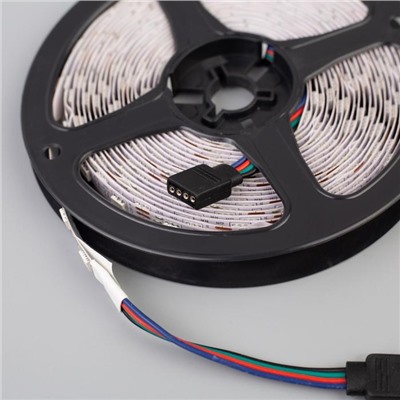 Светодиодная лента Smartbuy 5 м, IP20, SMD5050, 60 LED/м, 14.4 Вт/м, 12 В, RGB