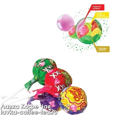 Chupa Chups XXL 4D ассорти 29 г*40 шт, шоубокс