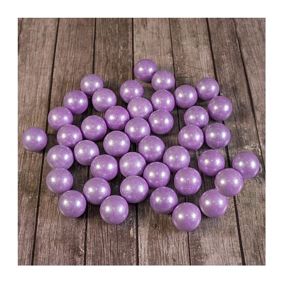 Сахарные шарики Фиолетовые перламутровые 12 мм New, 50 гр