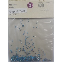 Стразы Crystal SLK 5 griss (720шт) размер 3. голубые
