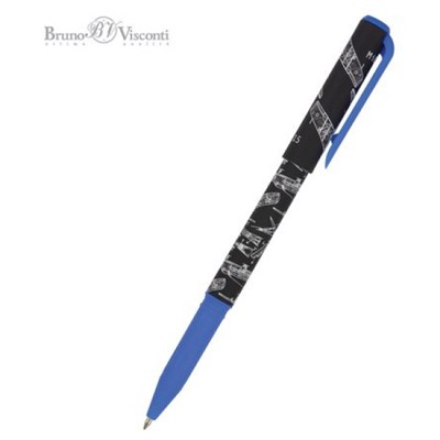 Ручка шариковая масляная 0.7мм "PrimeWrite. Чертежи.Самолет" синяя 20-0293/06 Bruno Visconti