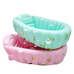 Надувная ванночка для купания новорожденных Розовая, 60 л