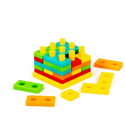 Игрушка развивающая "3D пазл" №1 (23 элемента) (в сеточке)