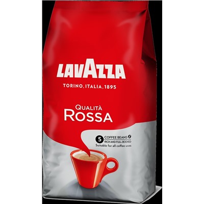 LAVAZZA. Rossa (зерновой) 1 кг. мягкая упаковка