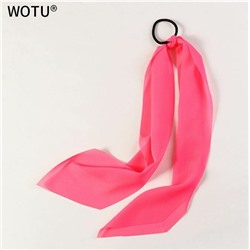 Sale! Резинка - платок-повязка для волос,цвет неоновый розовый, 1 шт.