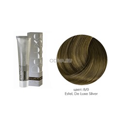 Estel, De Luxe Silver - крем-краска (8/0 светло-русый), 60 мл