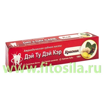 Зубная паста аюрведическая "Дэй Ту Дэй Кэр" Красная, 100 г