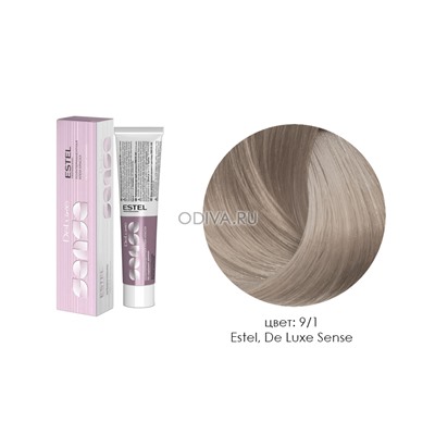 Estel, De Luxe Sense - крем-краска (9/1 блондин пепельный), 60 мл