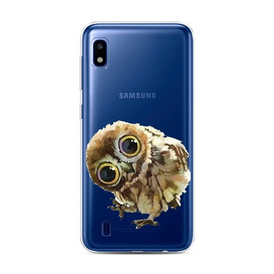 Силиконовый чехол Любопытный совенок на Samsung Galaxy A10