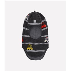 Шапка-шлем для мальчика Crockid КВ 20196 темно-серый меланж