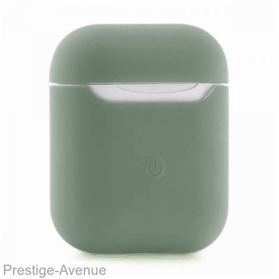 Силиконовый чехол для Apple AirPods 2 Silicone Case (тёмно зелёный)