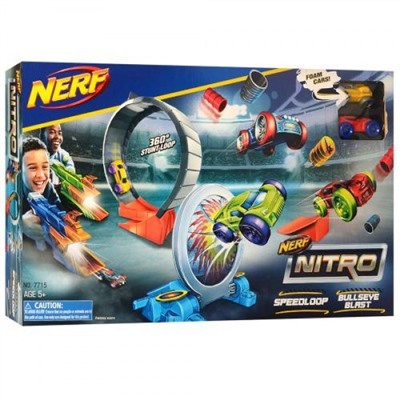 Автотрек-бластер Nerf Nitro с машинками 2 вида