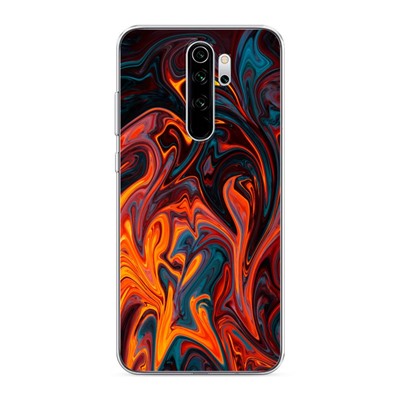 Силиконовый чехол Абстракция лава на Xiaomi Redmi Note 8 Pro