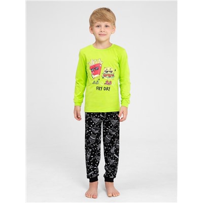 Пижама для мальчика Cherubino CWKB 50135-36 Лайм