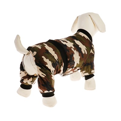 Комбинезон для собак на меховом подкладе с капюшоном, размер S
