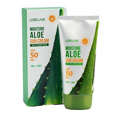 Lebelage Солнцезащитный крем для лица с экстрактом алоэ / Moisture Aloe Sun Cream SPF50+PA+, 70 мл