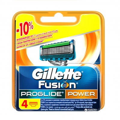 Gillette FUSION Power ProGlide (4шт) RusPack orig