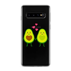 Силиконовый чехол Авокадная любовь на Samsung Galaxy S10