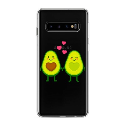 Силиконовый чехол Авокадная любовь на Samsung Galaxy S10