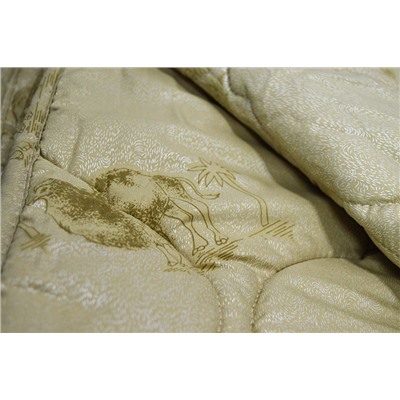 Одеяло миниевро (200х215) Верблюжья шерсть 150 гр/м ПРЕМИУМ (глосс-сатин)