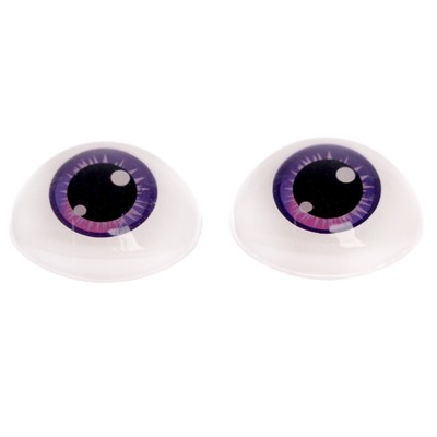 Глаза, набор 8 шт., размер 1 шт: 15,2×20,6 мм, цвет фиолетовый