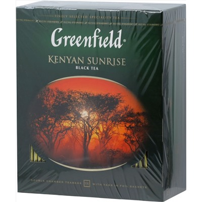 Greenfield. Kenyan Sunrise карт.пачка, 100 пак.