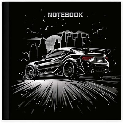 Блокнот "Notebook" 105х105 мм 48л "НОЧНОЙ ГОНЩИК" 67801 Феникс