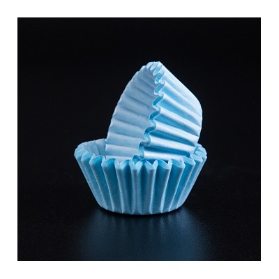 Капсулы бумажные для конфет Голубые 35*23 мм, 20-25 шт