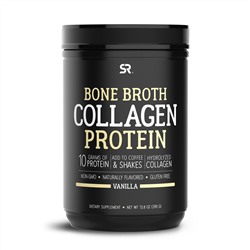 Sports Research, Bone Broth, коллагеновый протеин, ваниль, 390 г (13,8 унции)
