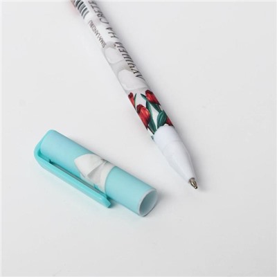 Ручка с колпачком и нанесением soft-touch «Лучшей на свете», синяя паста, 0,7 мм, цена за 1 шт
