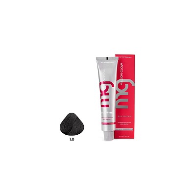 TNL, Million glow Silk protein - крем-краска для волос (1.0 черный), 100 мл