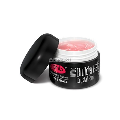 PNB, One Phase Builder Gel Crystal Pink - однофазный моделирующий гель (прозрачно-розовый), 5 мл