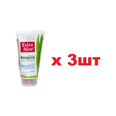 Extra Aloe Крем для ног Dermo-cream 160мл Интенсивный 3шт