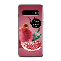 Силиконовый чехол Гранат арт на Samsung Galaxy S10