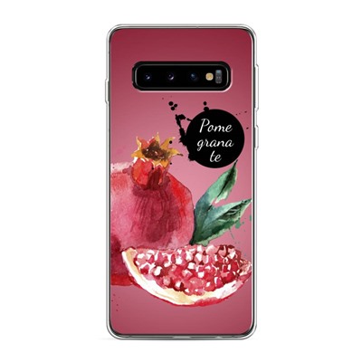 Силиконовый чехол Гранат арт на Samsung Galaxy S10