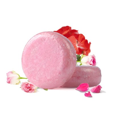 Органический твердый шампунь с экстрактом РОЗЫ Fresh Plant Shampoo Bar, 60 гр.